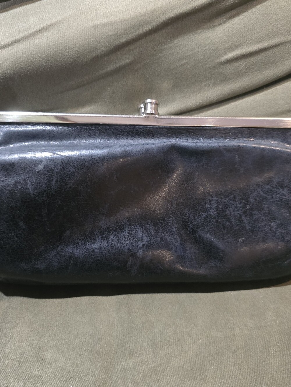 Hobo Black Genuine Leather Lauren Clutch